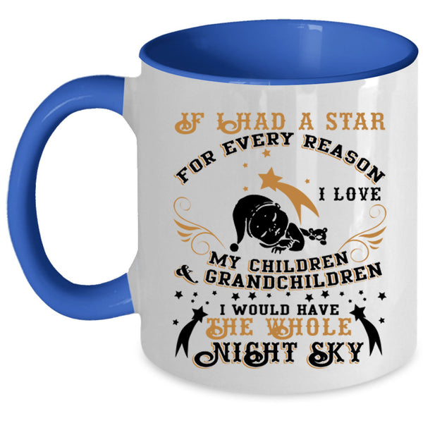 Cute Grandparent Coffee Mug, I Love My Children And Grandchildren Accent Mug