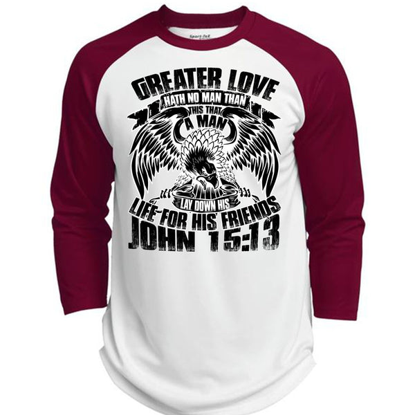 Greater Love Hath No Man T Shirt, I Love Police T Shirt, Awesome T-Shirts  (Polyester Game Baseball Jersey)