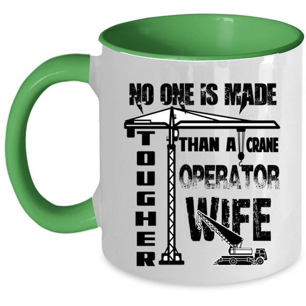 Cool Just Married Coffee Mug, Crane Operator Wife Accent Mug