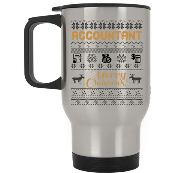 Merry Christmas Travel Mug, Accountant Mug