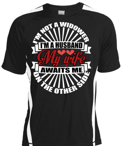 A black t-shirt with the shopify logo
