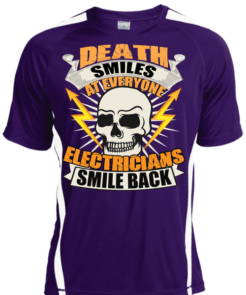 Electricians Smile Back T Shirt, Death Smiles T Shirt, Cool Shirt