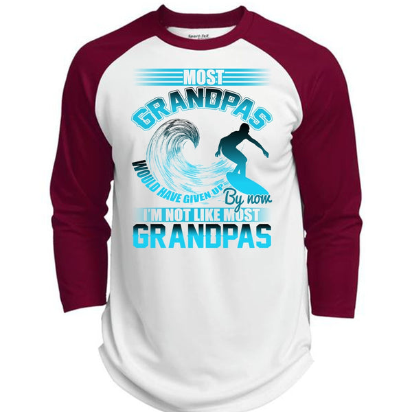 I'm Not Like Most Grandpas T Shirt, I Love Grandpa T Shirt, Awesome T-Shirts  (Polyester Game Baseball Jersey)