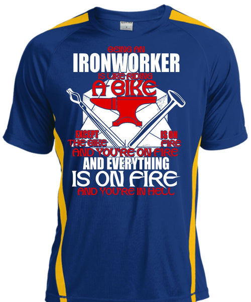 Being An Ironworker T Shirt, Like Riding A Bike T Shirt, Cool Shirt