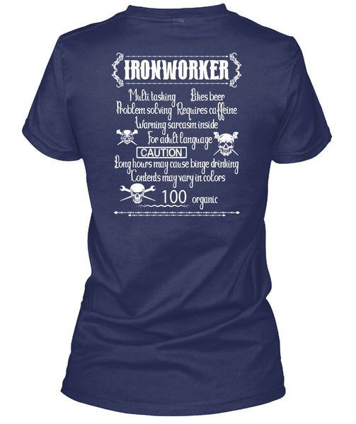 Ironworker Multitasking T Shirt, Likes Beer T Shirt