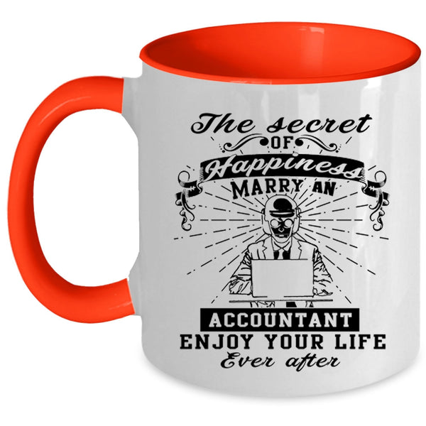 Cool Just Married Coffee Mug, Marry An Accountant Accent Mug