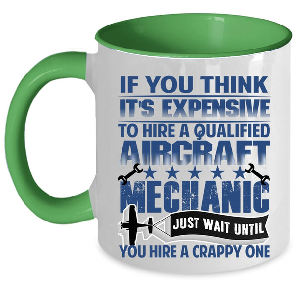 Cute Aircraft Mechanics Coffee Mug, Aircraft Mechanic Accent Mug
