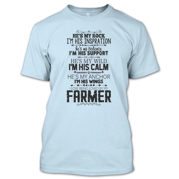 He Is My Rock T Shirt, Coolest Farmer T Shirt