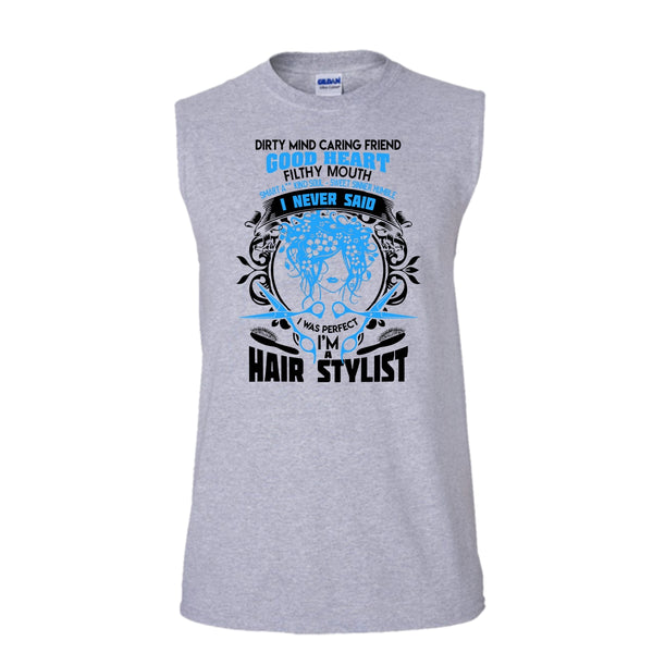 Dirty Mind T Shirt, Coolest Hair Stylist Tank Top (Men's Cotton Sleeveless)