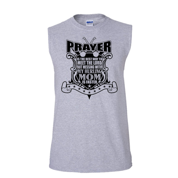 Messing With My Hurling Mom T Shirt, Gift For Mom Tank Top (Men's Cotton Sleeveless)