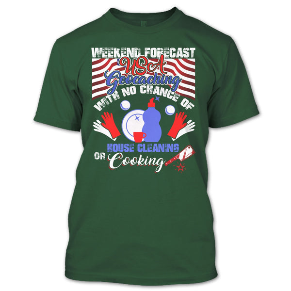 Weekend Forecast USA Geocaching T Shirt, Coolest Geocaching T Shirt