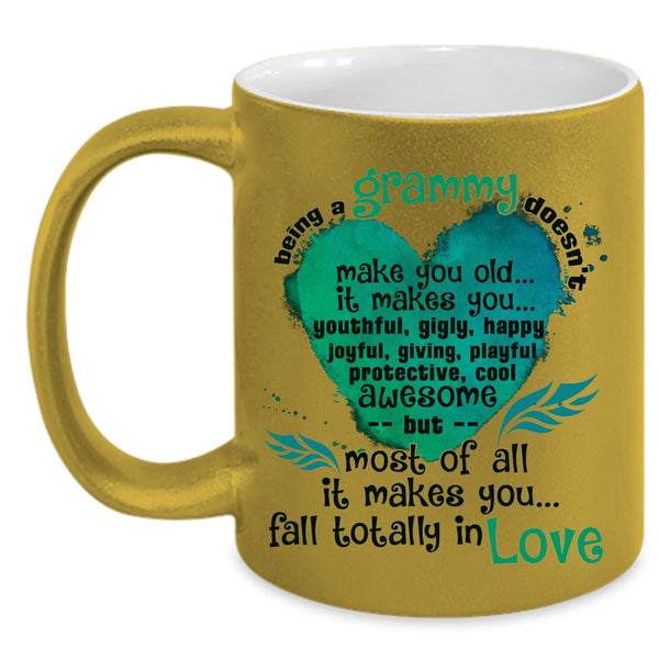 makes You Fall In Love Coffee Mug, Being A Grammy Accent Mug