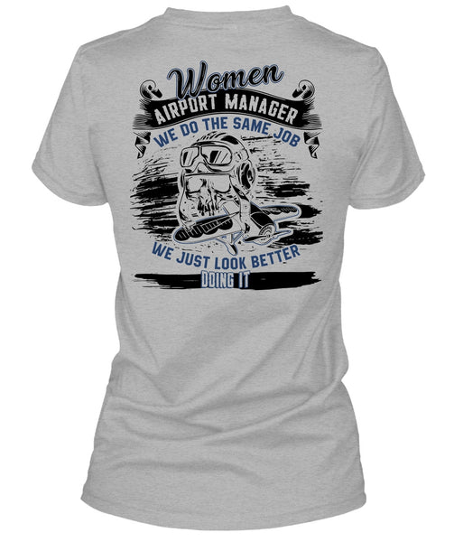 Women Aiport Manager T Shirt, I Love Manager T Shirt