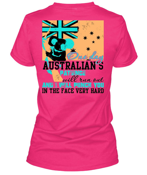 On Day Australian's Patience T Shirt, I Love Veteran T Shirt