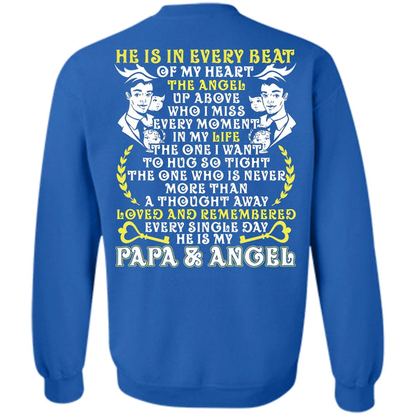 Papa And Angel T Shirt, I Love Papa Sweatshirt