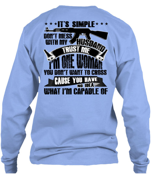 Don't Mess With My Husband T Shirt, I Love Husband T Shirt