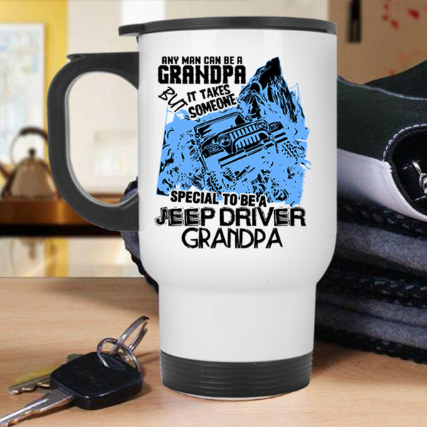Best Dad Ever Travel Mug, Special To Be A Jeep Driver Grandpa Mug
