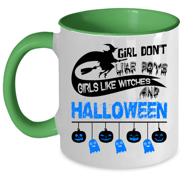 Cute Girls Coffee Mug, Girls Like Witches And Halloween Accent Mug
