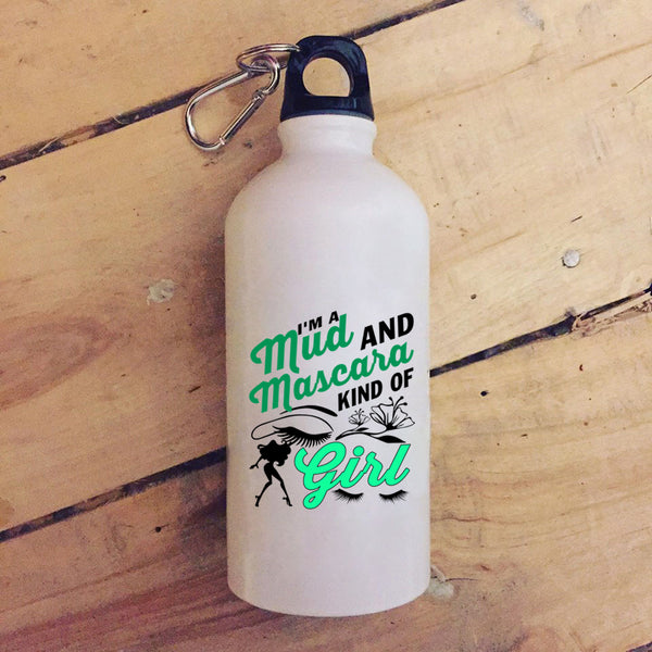 I'm A Mud And Mascara Kind Of Girl 20 oz Stainless Steel Bottle,Cute Girls Outdoor Sports Water Bottle