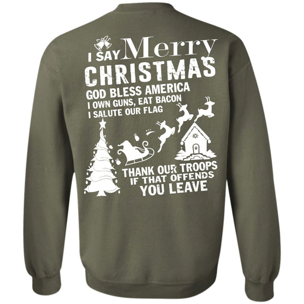 God Bless America T Shirt, I Love Christmas Sweatshirt