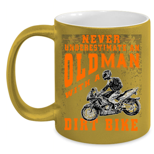 Old Man With A Dirt Bike Coffee Mug, Awesome Grandpas Coffee Cup
