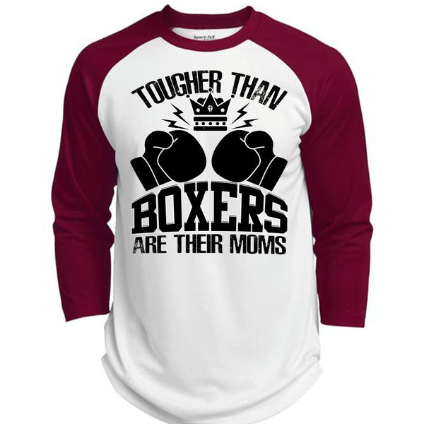 Tougher Than Boxers Are Their Moms T Shirt, I Love Boxer T Shirt, Awesome T-Shirts  (Polyester Game Baseball Jersey)
