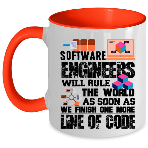 We Finish One More Line Of Code Coffee Mug, Software Engineer Accent Mug