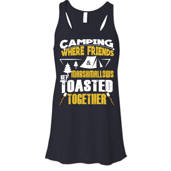 Camping T Shirt, where Friends Marshmalows Tank Top
