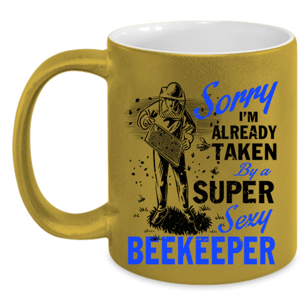 Marrying Coffee Mug, I'm Already Taken By A Beekeeper Accent Mug