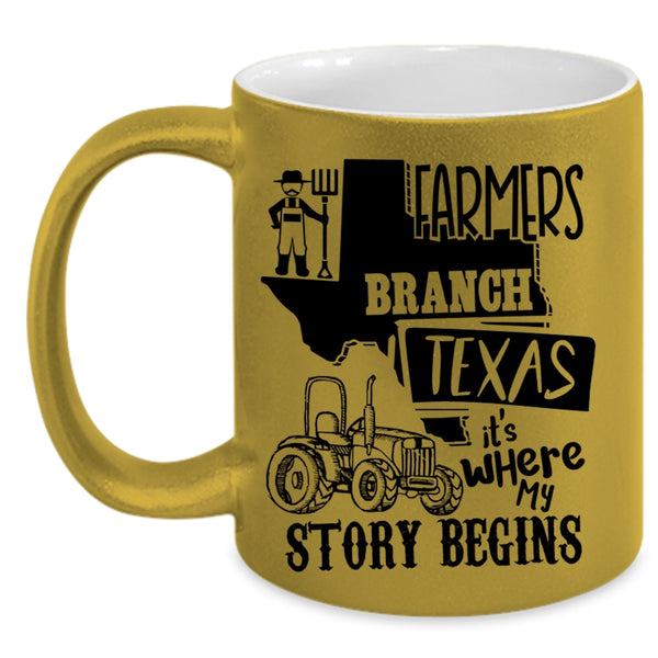Where My Story Begins Coffee Mug, Farmers Branch Texas Accent Mug