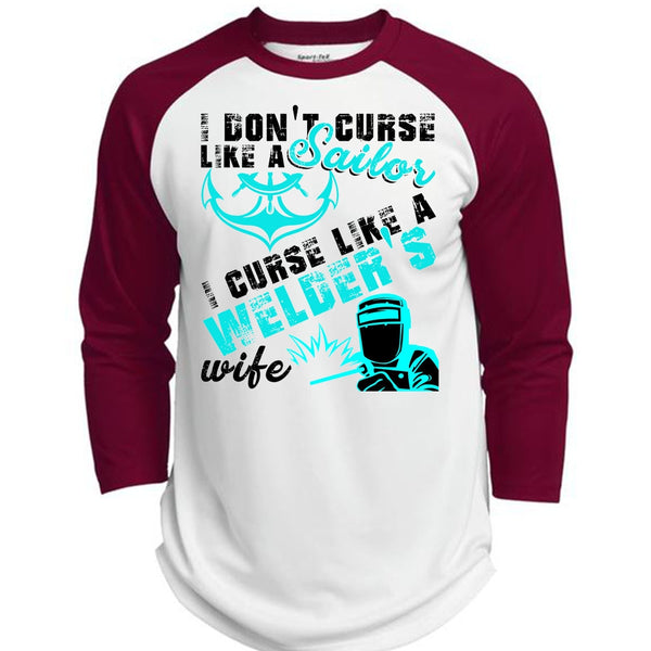 I Don't Like Curse Like A Sailor T Shirt, I Love Welding T Shirt, Awesome T-Shirts  (Polyester Game Baseball Jersey)