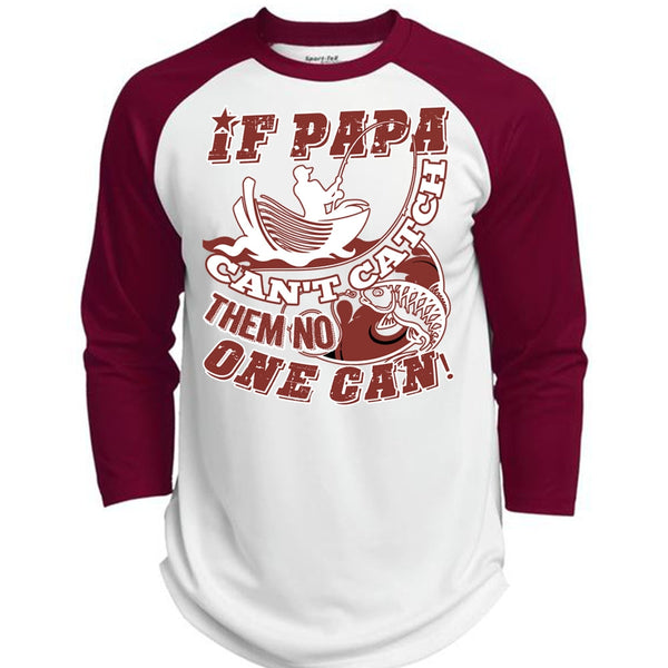 If Papa Can't Catch Them No One Can T Shirt, I Love Papa T Shirt, Awesome T-Shirts  (Polyester Game Baseball Jersey)