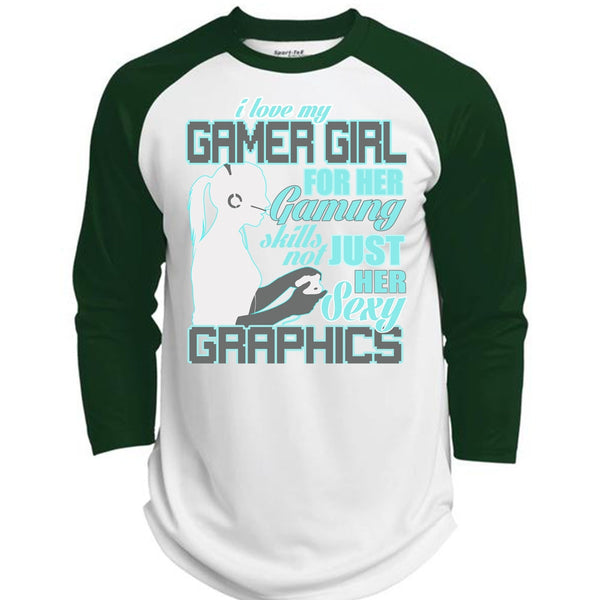 I Love My Gamer Girl T Shirt, I Love Gaming T Shirt, Awesome T-Shirts  (Polyester Game Baseball Jersey)
