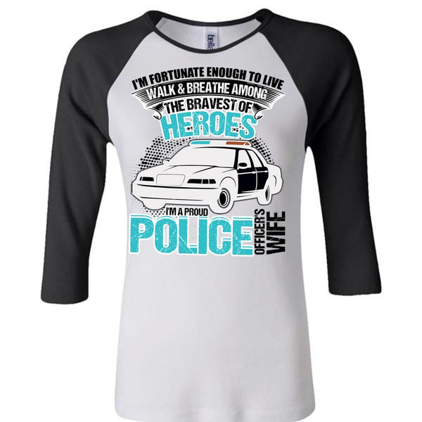 I'm A Proud Police Officer's Wife T Shirt, I Love Police T Shirt, Awesome T-Shirts