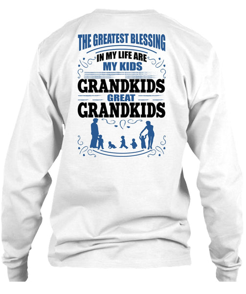 My Kids Grandkids Great Grandkids T Shirt, I Love Grandson T Shirt