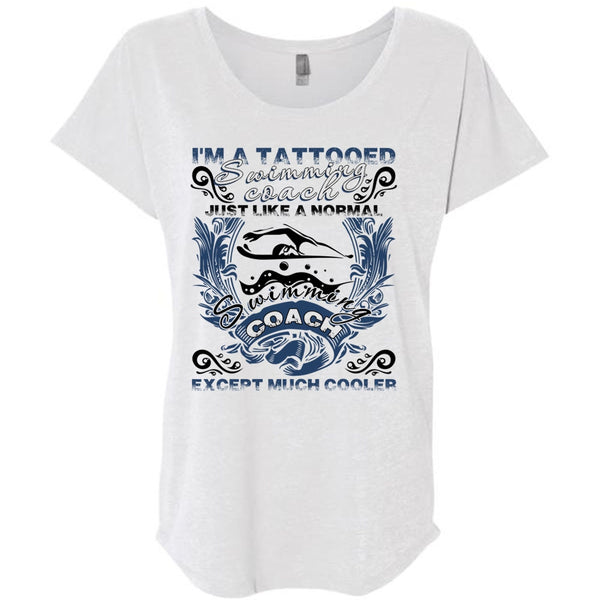 I'm A Tattooed Swimming Coach T Shirt, I Love Swimming T Shirt, Awesome T-Shirts