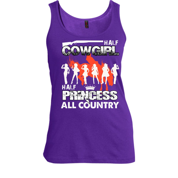 Half Cowgirl T Shirt, Half Princess T Shirt, Cool T Shirt
