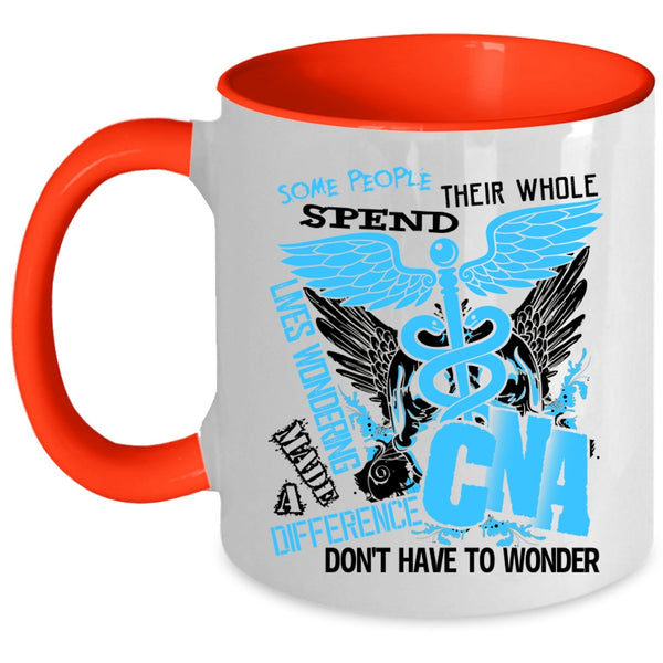 Cool Nurses Coffee Mug, Made A Difference CNA Accent Mug