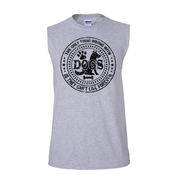 The Only Thing Wrong With Dogs T Shirt, Coolest Dog Lover T Shirt, Awesome t-shirts (Men's Cotton Sleeveless)