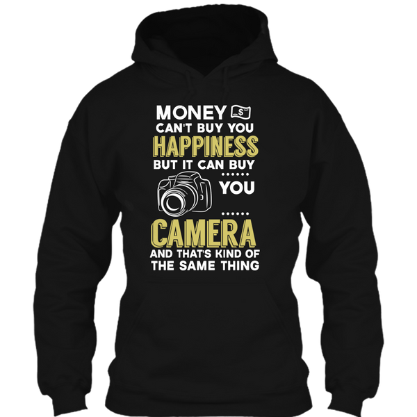 A black t-shirt with the shopify logo