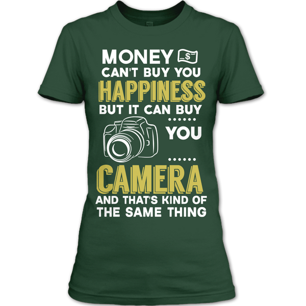 A black t-shirt with the shopify logo