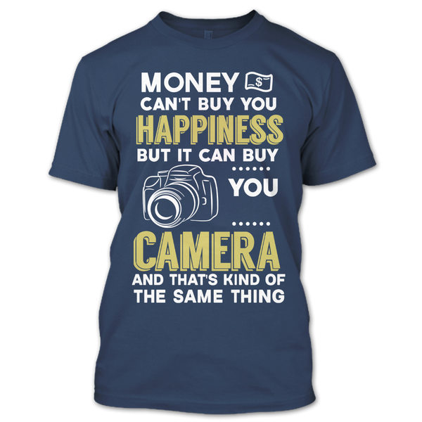 A black t-shirt with the shopify logo