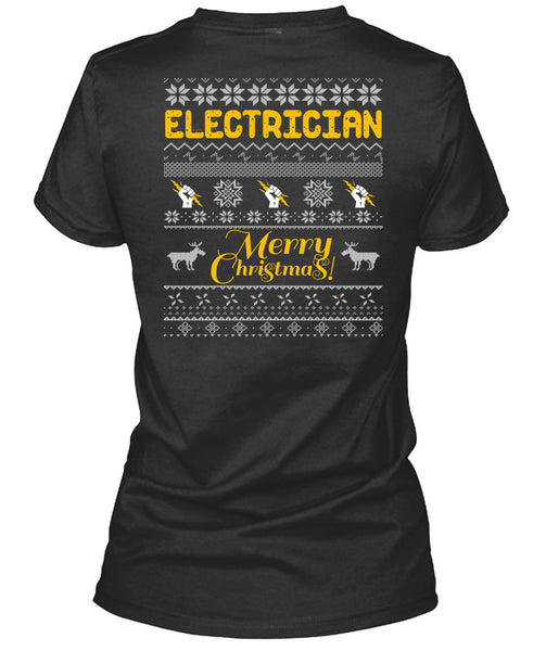 Electrician Merry Christmas T Shirt, This Girl Loves Christmas T Shirt