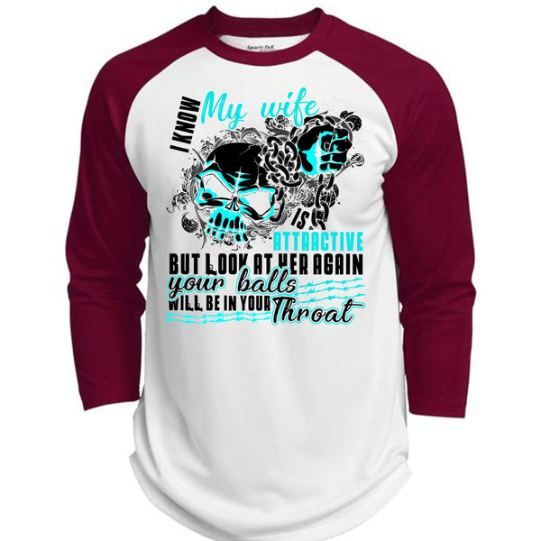 I Know My Wife T Shirt, I Love Wife T Shirt, Awesome T-Shirts  (Polyester Game Baseball Jersey)