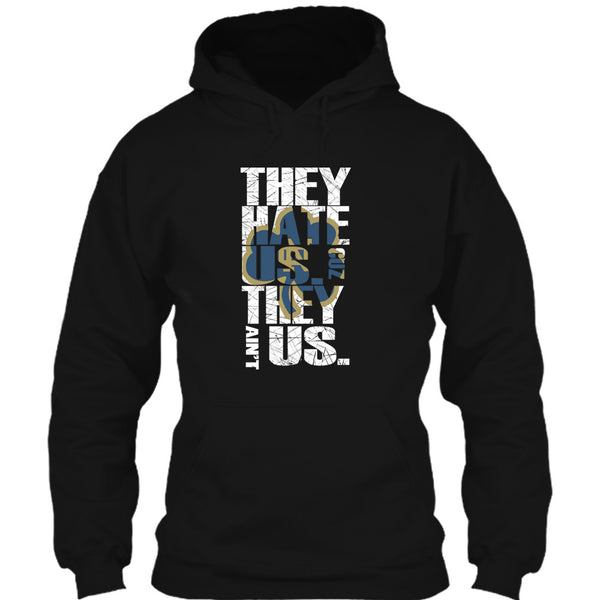 A black t-shirt with the shopify logo