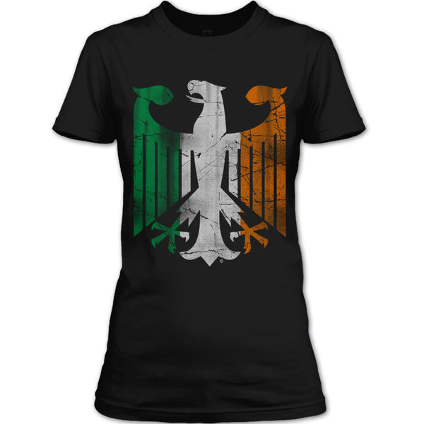 A black t-shirt with the shopify logo