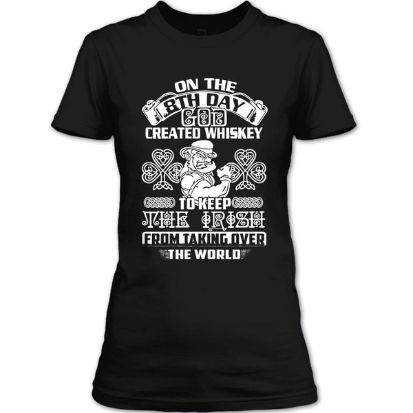 A black t-shirt with the shopify logo