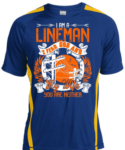 I Am A Lineman T Shirt, I Fear God And My Wife T Shirt, Cool Shirt