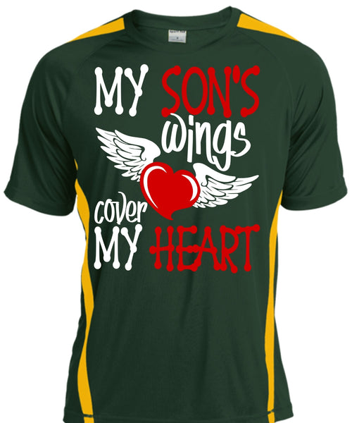 My Son's Wings Cover My Heart T Shirt, Being A Son T Shirt, Cool Shirt