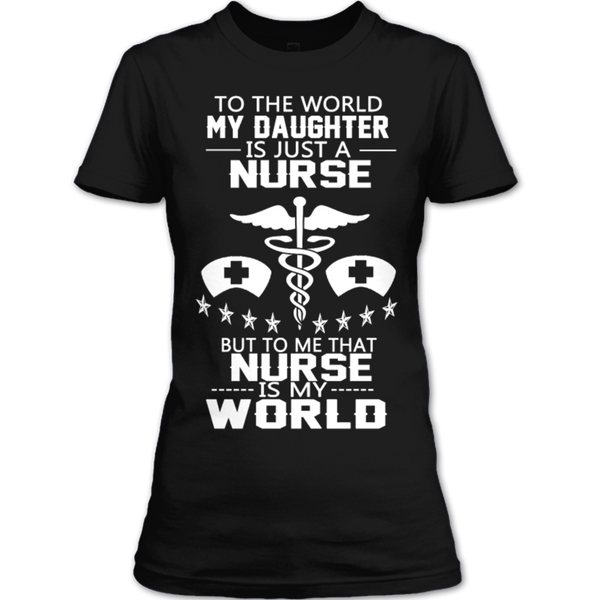 A black t-shirt with the shopify logo